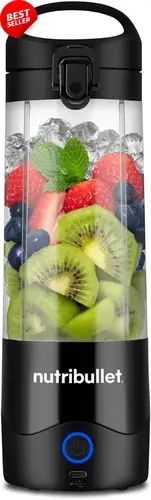 Portable Blender USB-C Rechargeable 590ml Black Smoothies Protein Shakes