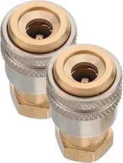 BESTOYARD 2Pcs Tire Inflator Chuck Adapter Brass Quick Connect Air Chuck Nozzle with Locking Design for Efficient Tire Inflation for Cars Motorcycles and Bicycles