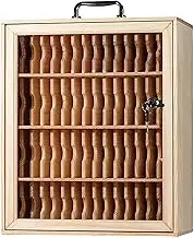 Mobile Phone Storage Cabinet Safe Deposit Box School Factory Examination Work Transparent Lock with Numbered Locker Wooden,60bits