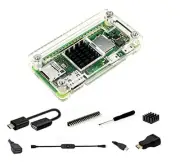Pi Zero Case, Raspberry Pi Zero W Case Kit with Pi Zero Heatsink, HDMI Adapter,