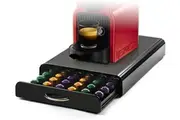 CARLA HOME Coffee Pods Holder Storage Drawer Compatible with 60 Nespresso Pods for Kitchen Storage & Organisation (Black)