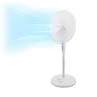 Comfort Zone Oscillating Pedestal Stand Fan, 18 inches, Remote Control, Timer