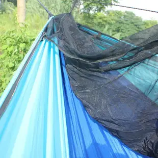 野營吊床便攜式吊床折疊吊床帶蚊帳,適合遠足露營背包旅行