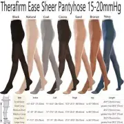 Therafirm Ease Medium Short Sand Sheer Pantyhose 15-20mmHg