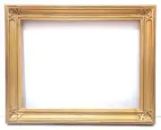12 X 16 ART DECO CLOSED CORNER SCOOP GOLD LEAF 2" WIDE STANDARD PICTURE FRAME