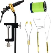 YueShengYCHUANG 5X Fly Tying Tools, Professional Tool, Rotating Fly Tying Vise, Spool Threader, Knot Finisher,