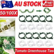 50/100PCS Tomato Greenhouse Ties Veggie Plant Support Clips Garden trellis Stake