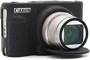 SX730 SX740 Camera Case,Soft Silicone Protective Case Ultra-Thin Lightweight Cover for Canon PowerShot SX740/SX730 HS Camera with Detachable Lens Cover (Black)