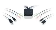 IOGEAR 2-Port 4K Hybrid KVM Switch with DisplayPort, USB-C and Audio (gcs82dpc)