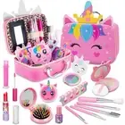 Kids Makeup Kit for Girl - Princess Toys Real Washable Make Up Set with Unico...