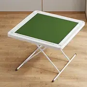 35.5" Mahjong Table, Square Folding Card Table, Mahjong Table Foldable with Green Felt, Chip Trays and Cup Holders, Portable Domino Table, Card Game Tables for Mahjong Poker Domino(102 * 102cm)