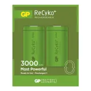 GP 300CHCB-C2 3000Ma Recyko+ 'C' Battery 2Pk Rechargeable Nimh