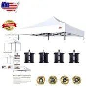 Commercial 10x10 Canopy Top Replacement - Waterproof & UV Protected White Cover