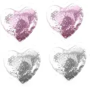 LALADEFIEE 4pcs Heart-shaped Eye Gel Pads Reusable Cooling under Eye Masks Gel Compress for Puffiness Dark Circles Relief Design