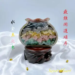 Sweet Heart 田芯開運精選 招財 聚寶盆組 中款(鶯歌陶瓷 贈五色石+五帝錢+元寶+開運招財符) 聚寶盆