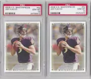 Joe Flacco 2008 UD Masterpieces Rookie Card PSA 10 Lot (2)