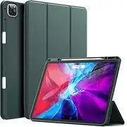 JETech Case for iPad Pro 12.9-Inch (2020/2018 Model, 4th/3rd Generation) with Pencil Holder, Support 2nd Pencil Charging, Slim Tablet Cover with Soft TPU Back, Auto Wake/Sleep (Misty Blue)