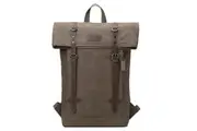 Troop London: Edison Waxed Canvas Backpack - Olive