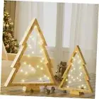 Wooden Christmas Tree, Modern Farmhouse Lights Christmas Tree, Table Christmas