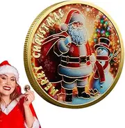 Santa Challenge Coin,Christmas Challenge Coin, Santa Claus Snowman Coin, Christmas Commemorative Coin, Collectible Coin, Stocking Stuffer Souvenir
