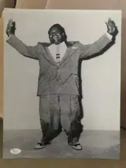 FATS DOMINO HAND SIGNED OVERSIZED 11x14 PHOTO AWESOME POSE FROM 1950's JSA