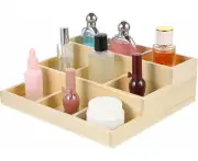 Organizer Tray Wooden Divided Boxes 9 Compartment Drawer Organizer Jewelry Storage Tray Earring Necklace Organizer Sundries Storage Holder for Home