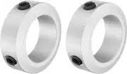 uxcell 2Pcs Set-Screw Collars 40mm Bore, Aluminum Alloy Shaft Collars, 60mm OD, 20mm Width Axle Collar Clamp for Linear Rod Shaft Guide