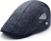 [Taidor] Mesh Cap Breathable Summer Newsboy Hat Adjustable Beret Ivy Cap Irish Cabbie Driving Fishing Hats