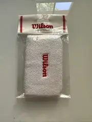 New Wilson Wristband Sweatband White Adult Extra Long BRAND NEW