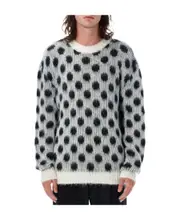 Marni Polka-Dot Intarsia Knit Jumper IT50,IT54,IT48 Gray