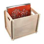 Wooden Vinyl Disc LP Record Storage Box