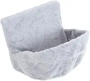 DRESSOOS Foldable Cat Window Hammock Plush Lined Cat Bed Scratch Board Grey for Indoor Cats