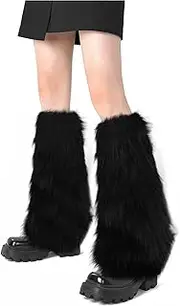 [XEPST] Faux Fur Fuzzy Leg Warmers Furry Boot Covers for Women, Warm Fuzzy Boot Cuff Boot Sleeves Y2k Leg Warmers for Party Costumes