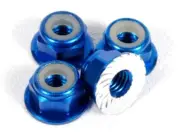 Axial AXA1046 M4 Serrated Nylon Lock Nut Blue 4 EXO Terra Buggy / Wraith / AX10