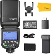 Godox V860III-N TTL Flash for Nikon, 2.4G Wireless X System HSS 1/8000s, Camera Flash Speedlite W/2600mAh Li-ion Battery, 10 Levels LED Modeling Lamp, Compatible for Nikon Cameras-V860IIIN