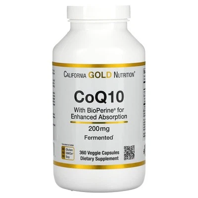 2 X California Gold Nutrition, CoQ10 USP with Bioperine, 200 mg, 360 Veggie Caps
