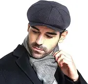 [COZYEXPR] Mens Beret Men's Cotton Flat Ivy Gatsby Newsboy Driving Hat Cap Tweed Derby Hat Cabbie Hats