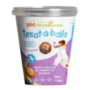 Pet Ervescence Treat-A-Balls Dog Treats Peanut Butter Blueberry & Banana 198g