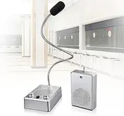 Dual Way Window Speaker Intercom Microphone and Speaker, Bank Window Intercom, Anti-Interference, for Business/Bank/Office/Hospital Counter