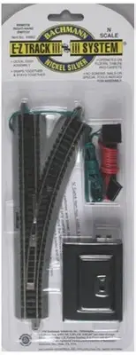 Bachmann Trains - Snap-Fit E-Z TRACK REMOTE TURNOUT - RIGHT (1/card) - NICKEL...