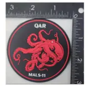 MARINE CORPS MALS-11 DEVILFISH QAR PVC HOOK & LOOP PATCH