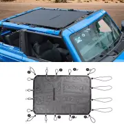 Top Mesh Sunshade Shade Bikini Insulation Cover for Ford Bronco 21+ 2-Door Black