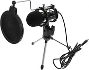 jojofuny Mini Studio Microphone 3.5mm Condenser Microphone for Podcast Gaming Streaming Laptop Live Performance High Fidelity Sound