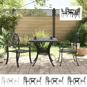 Garden Dining Set Table and Chairs Bistro Set Furniture Cast Aluminium vidaXL