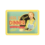 Nostalgic-Art Small Sign Here is your dinner