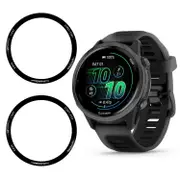 2Pcs/Pack For Garmin Forerunner 970/570 47mm Screen Protector Smart Watch HD Clear PMMA Film (Black