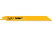 DeWalt DW4809 8" 14 Tpi Straight Back Bi-Metal Reciprocating Saw Blade - 5 Pack