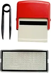 Tadill Self Inking Stamp Printing Stamp Compact Detachable Professional Inking Stamp DIY Custom DIY Stamp Kit for Hobby Teachers, Red, 18mmx47mm