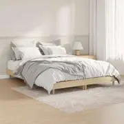 Bed Frame Sonoma Oak 137x187 cm Double Size Engineered Wood
