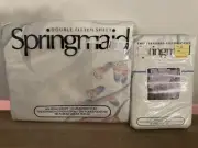 Springmaid double fitted sheet + 2 pillow cases NWT dreambirds pink cottage core